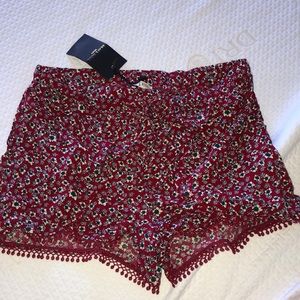 Brave Soul Ditsy Floral Tie Waist Shorts